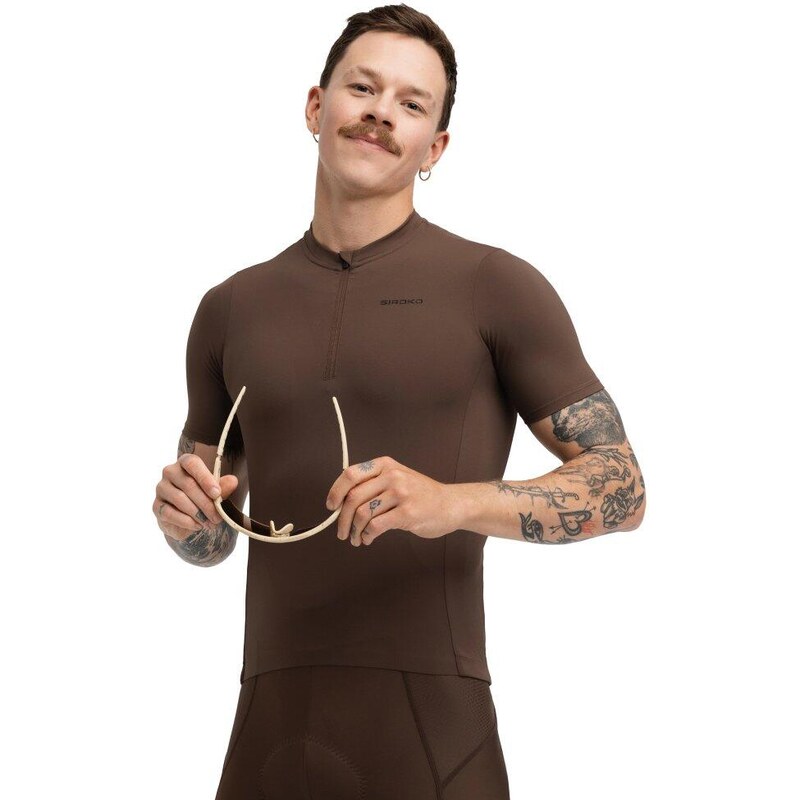 SIROKO Pánský gravelový cyklistický dres s krátkým zipem GM5 110465372