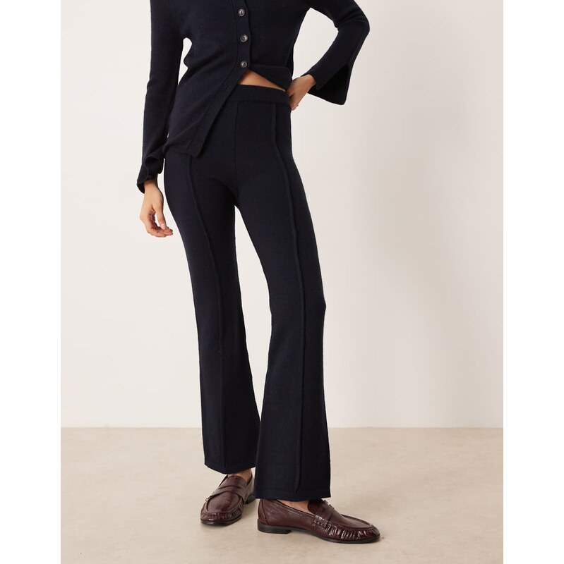 ASOS DESIGN structured knitted fit and flare trouser co-ord in