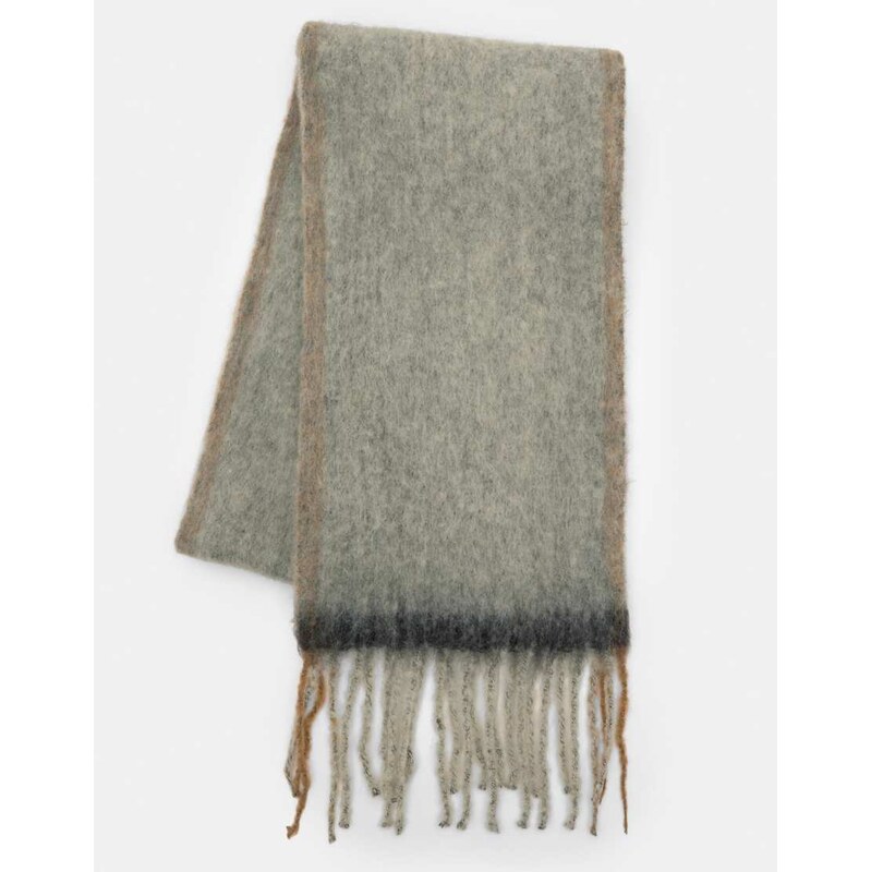 Pull&Bear Soft touch fringed scarf in pale grey 110466310