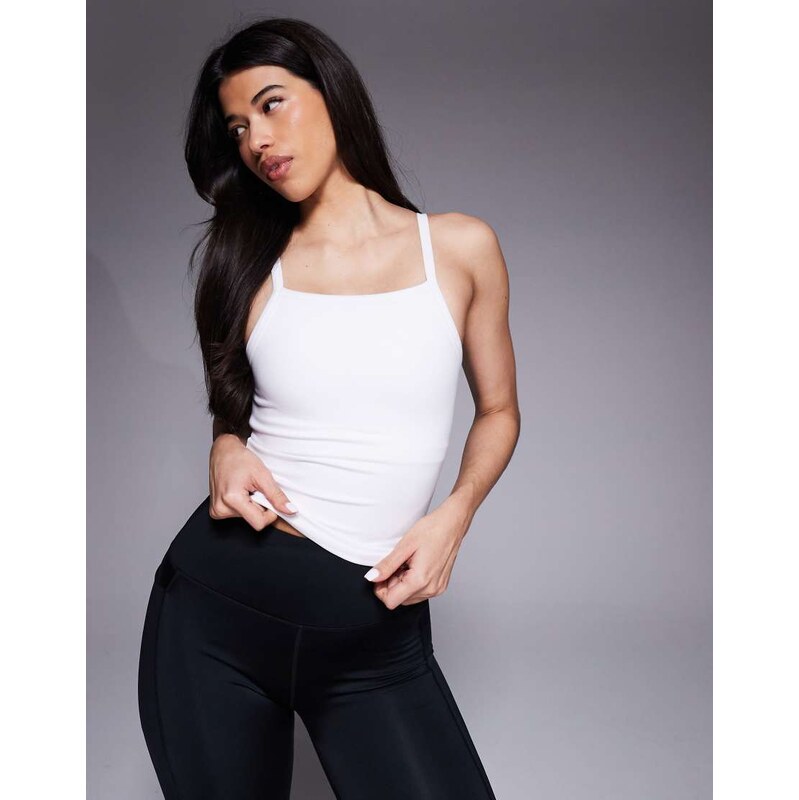 4505 soft touch high neck 90s cami with inner bra and removable