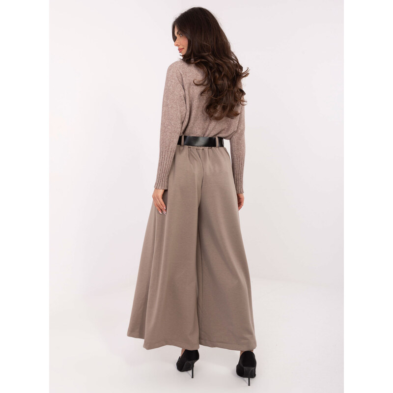 MODA ITALY Béžové široké kalhoty