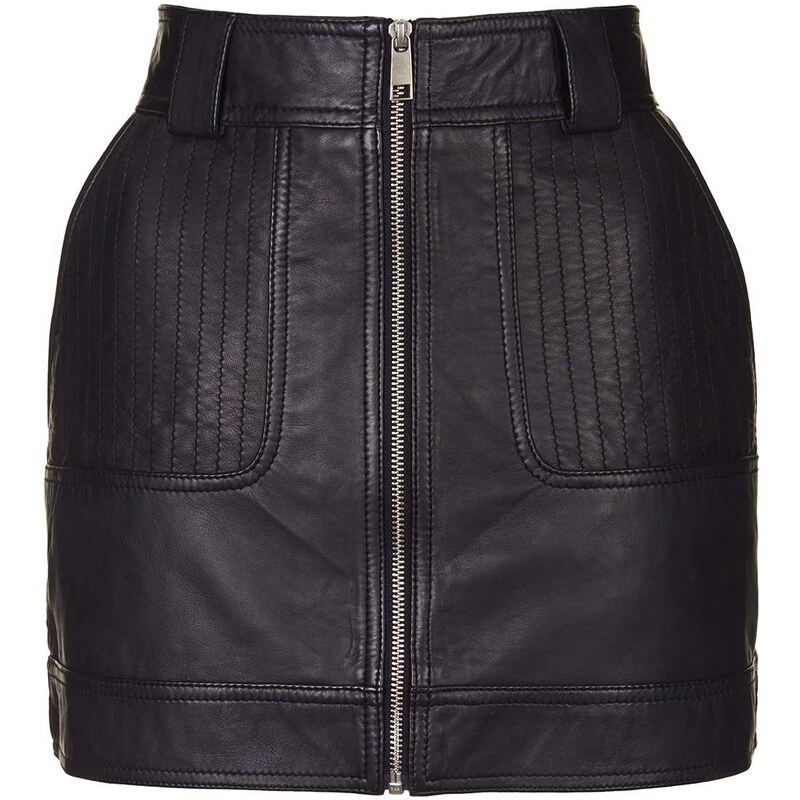 Topshop Leather Uber Mini Skirt