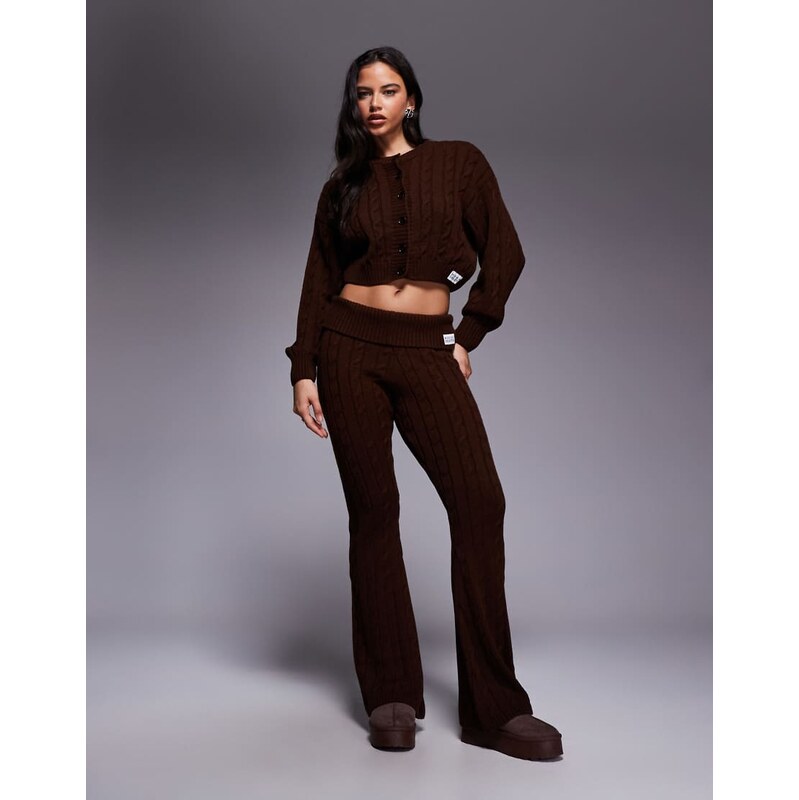 ASOS Weekend Collective Weekend Collective cable knit flared trouser 110468675