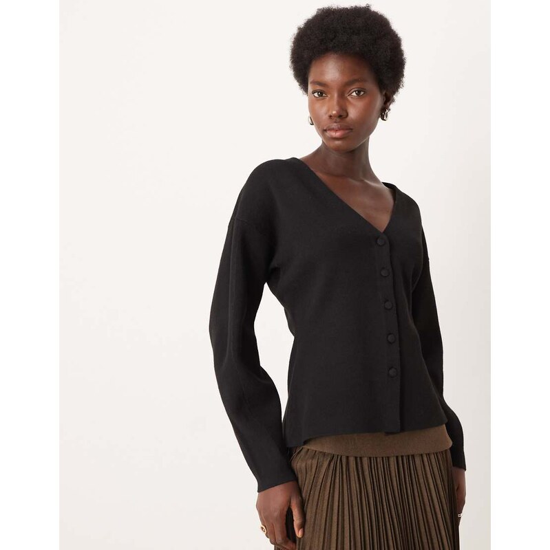 JDY fitted knitted cardigan in black 110468695