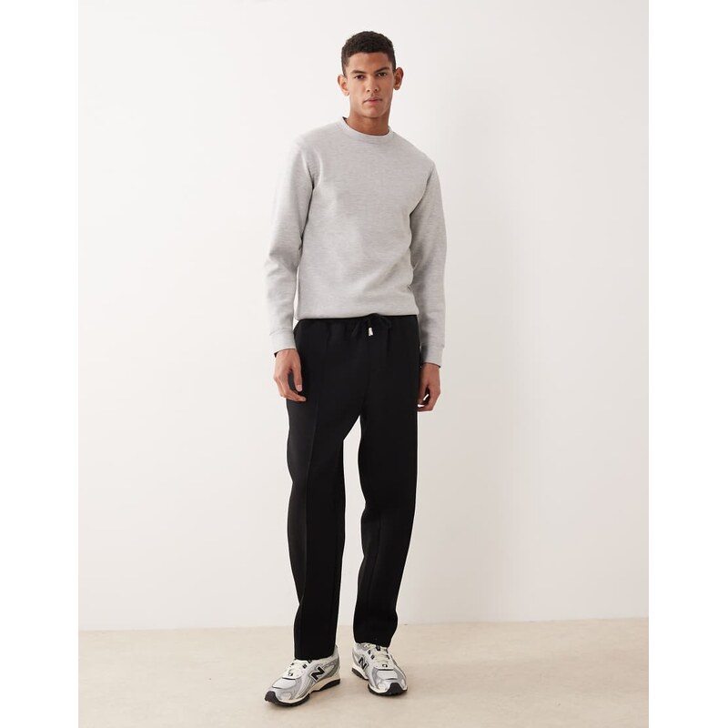ASOS DESIGN heavyweight tapered fit jogger in scuba-style fabric