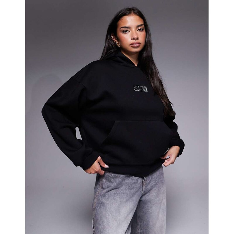ASOS Weekend Collective Weekend Collective hoodie with hotfix diamante 110468685