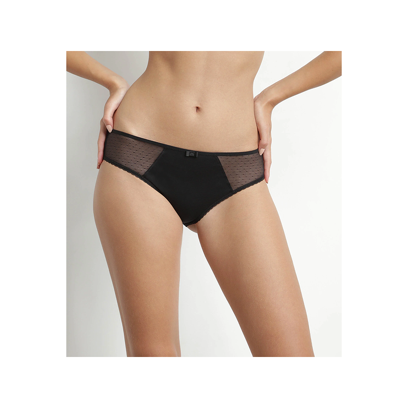 DIM GENEROUS COTTON BIO SLIP - Womens Organic Cotton Panties - Black 110564649