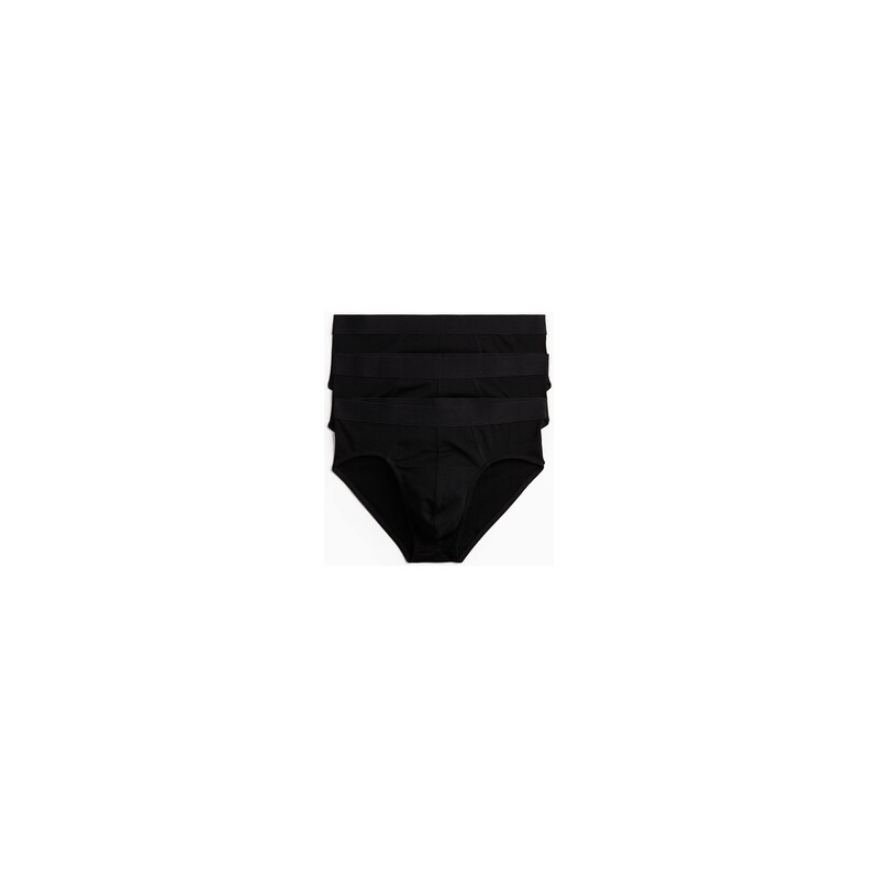 H&M - Slipys Lycrou 3 kusy - Černá