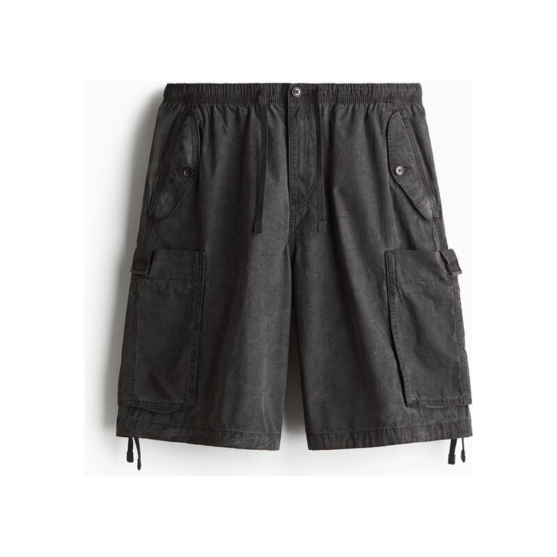 H&M - Šortky cargo Loose Fit - Tmavě Šedá