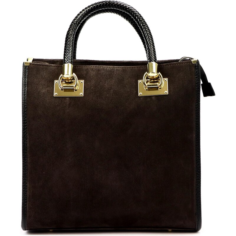 Kožená shopper bag kabelka Luka 26 073 béžová 111101003