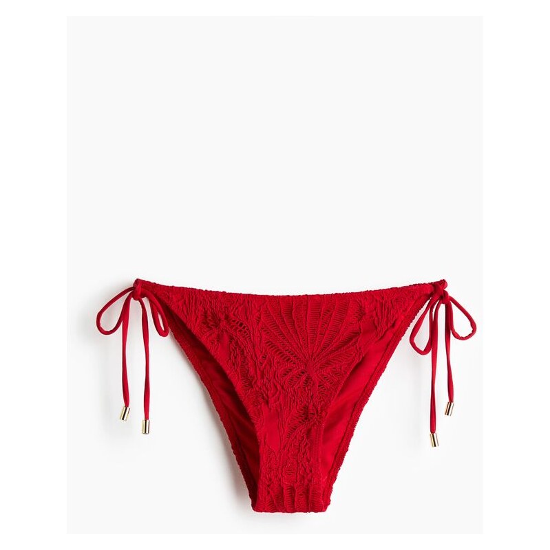 H&M - Zavazovací bikinové kalhotky tanga - Červená