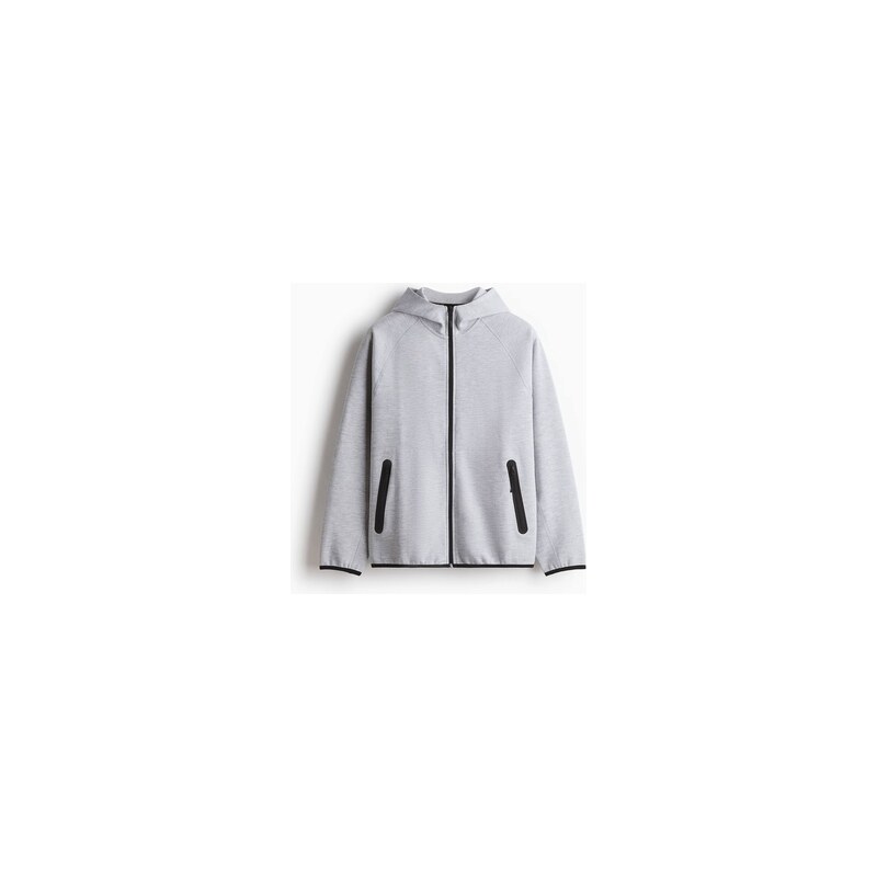 H&M - Sportovní bunda na zip DryMove - Šedý Melír