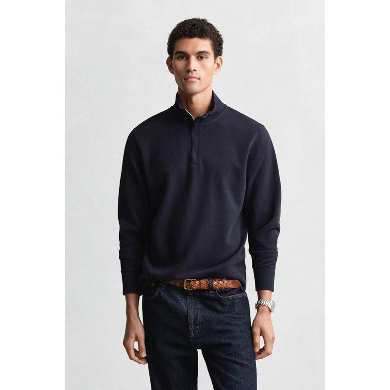 MIKINA GANT LIGHT SACKER HALF ZIP EVENING BLUE