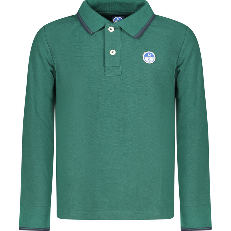 NORTH SAILS CHILDRENS LONG-SLEEVED POLO SHIRT, GREEN