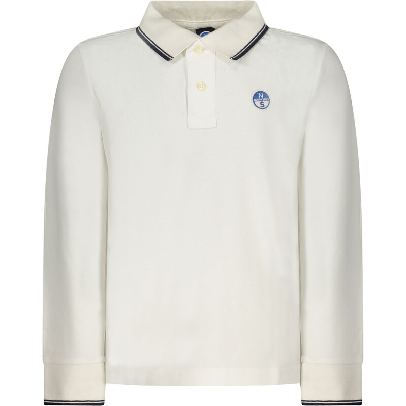 NORTH SAILS LONG-SLEEVED POLO SHIRT FOR KIDS, WHITE