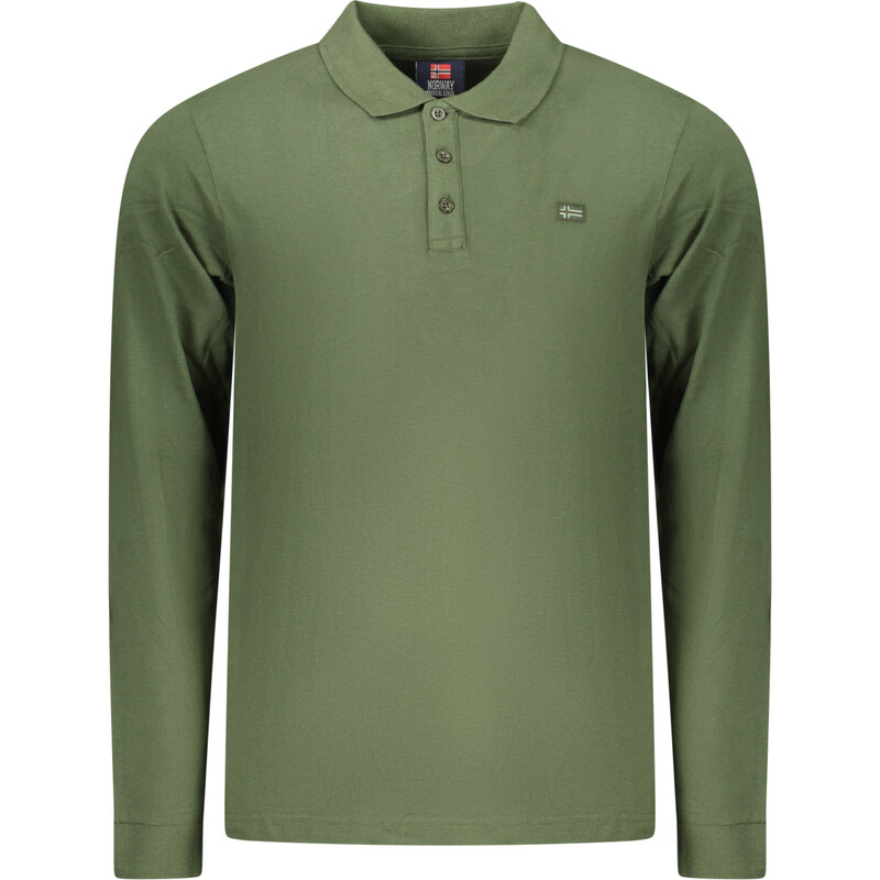 NORWAY 1963 MENS LONG-SLEEVED POLO SHIRT, GREEN