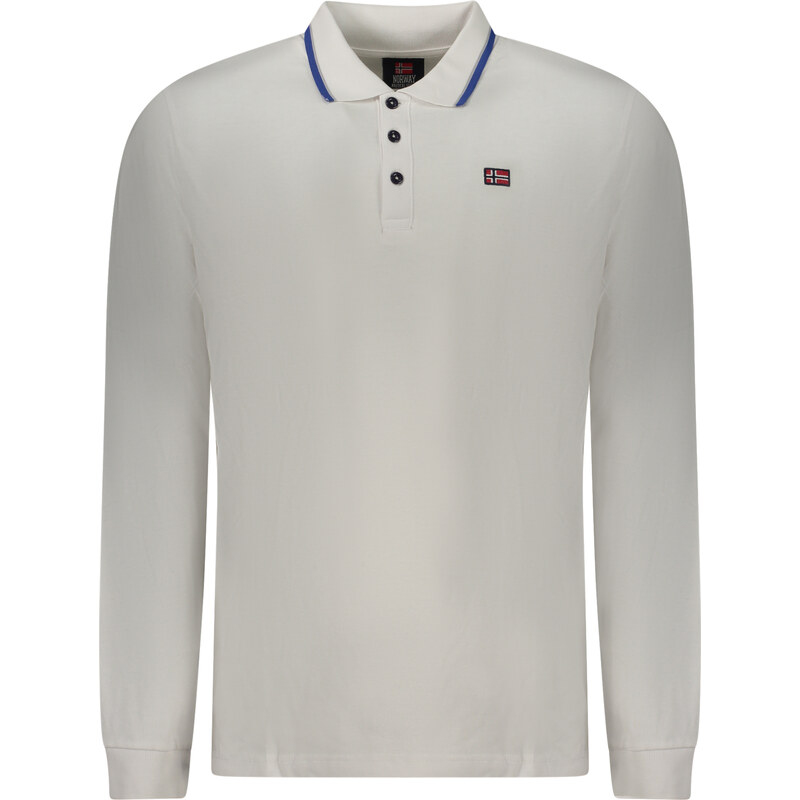 NORWAY 1963 MENS LONG-SLEEVED POLO SHIRT WHITE