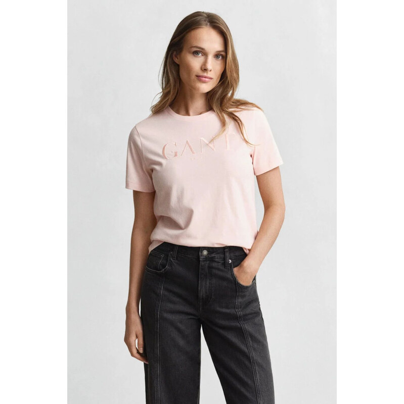 TRIČKO GANT REG TONAL GRAPHIC SS T-SHIRT APRICOT PINK