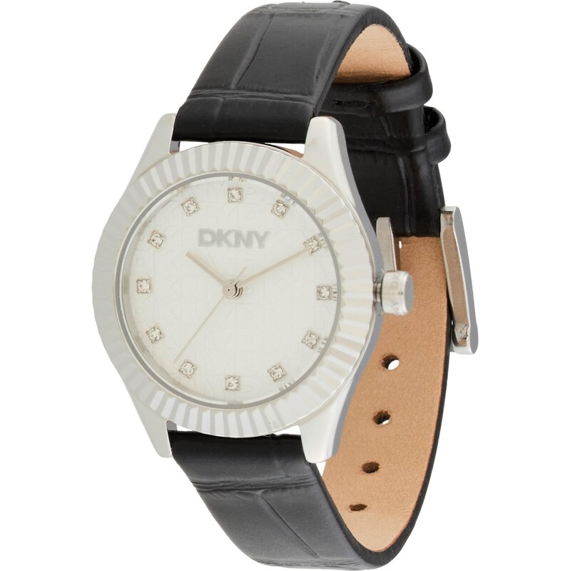 DKNY Analogové hodinky Chambers Glitz černá / stříbrná 110473499