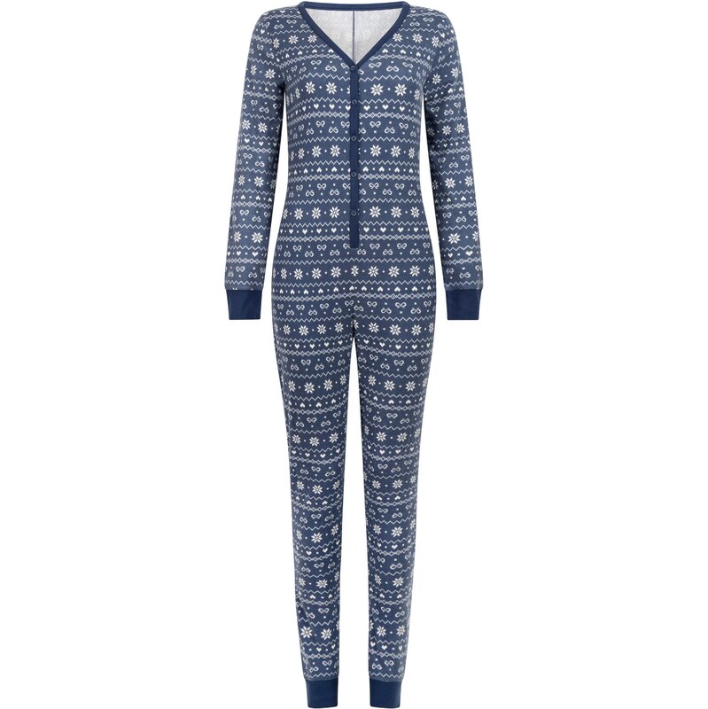 Hunkemöller Pyžamo safírová / bílá