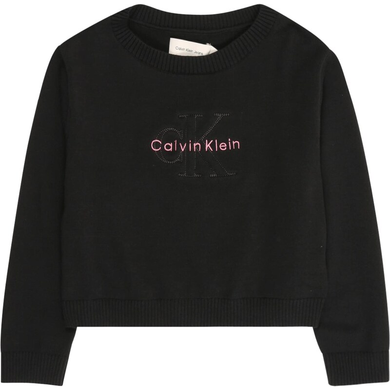 Calvin Klein Jeans Svetr pastelově růžová / černá
