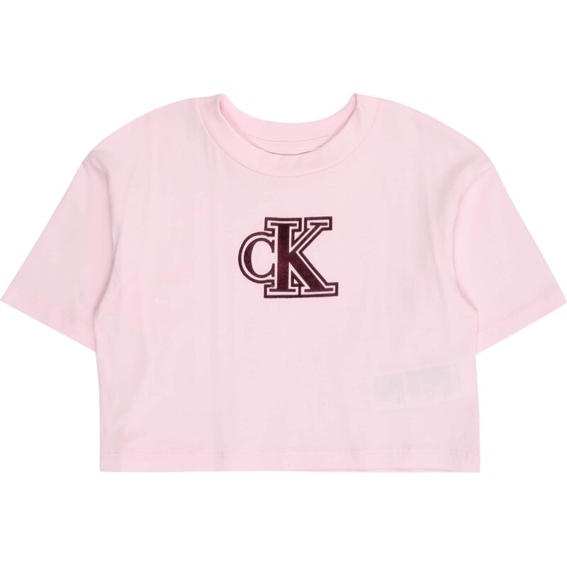 Calvin Klein Jeans Tričko tmavě oranžová / světle růžová