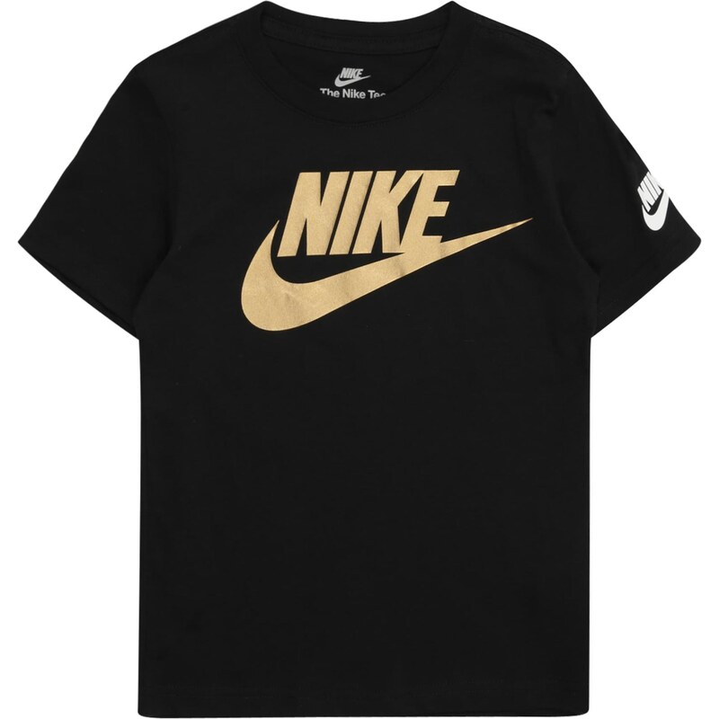 Nike Sportswear Tričko FUTURA EVERGREEN zlatá / černá / bílá