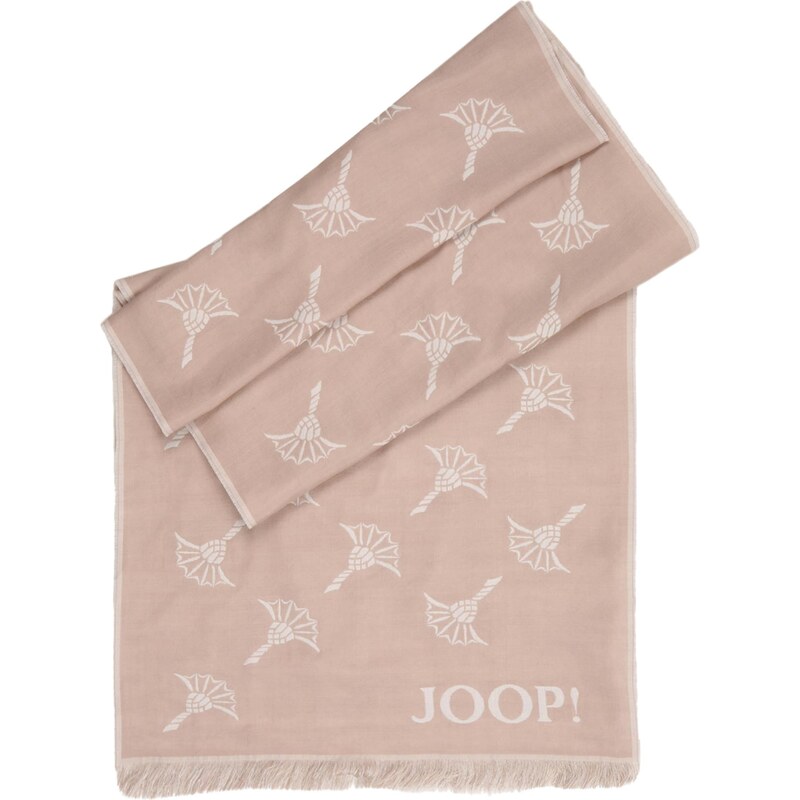 JOOP! Šála Feris světle hnědá / bílá