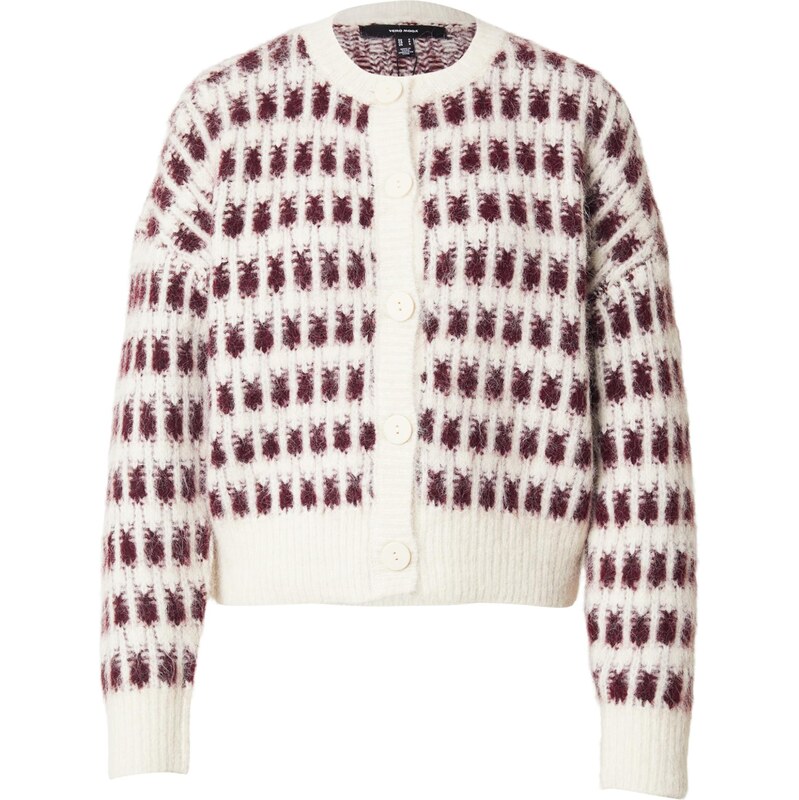 VERO MODA Kardigan VMLISA béžová / vínově červená