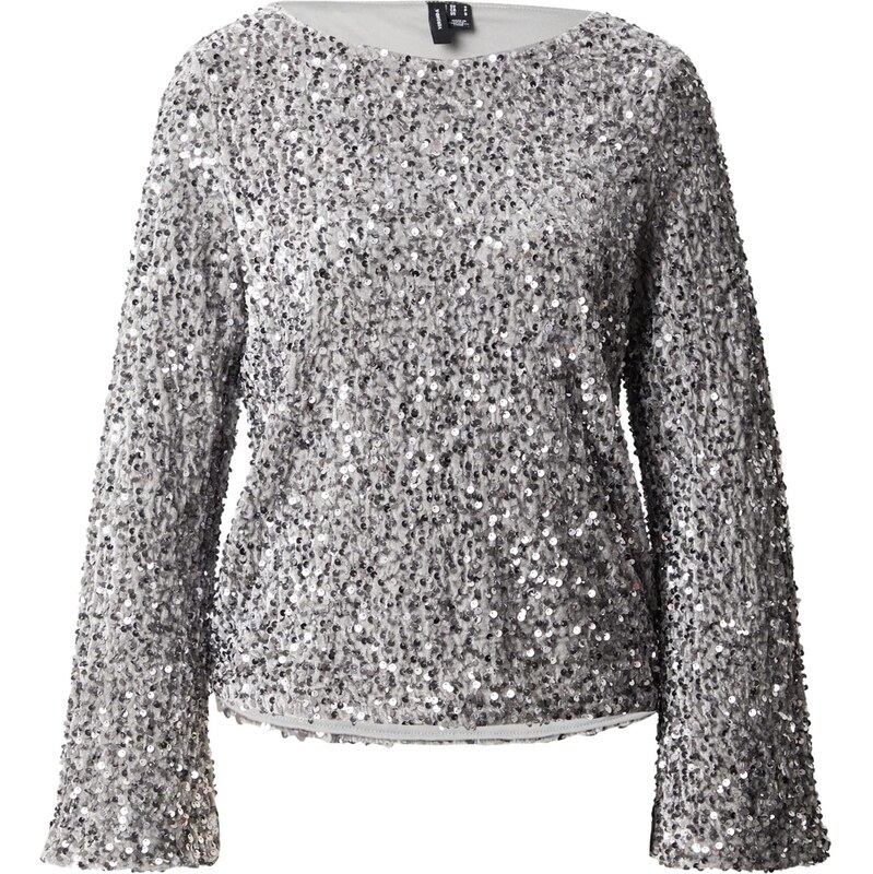 VERO MODA Halenka VMBELLA šedá / stříbrná