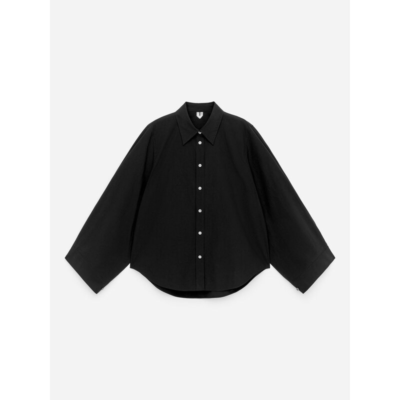 H&M - Košiles objemnými rukávy - černá 110475602