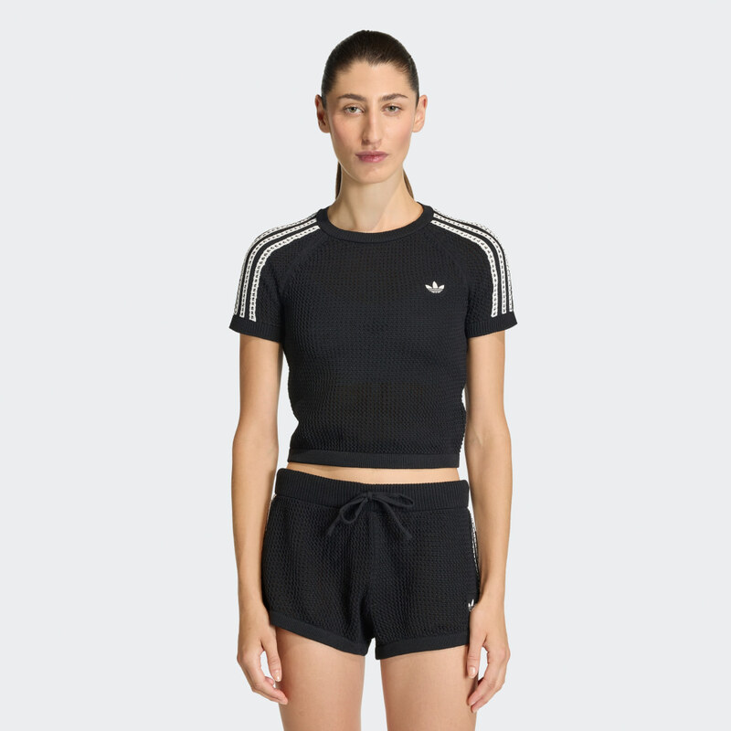 Adidas TRIČKO KNITTED CROCHET CALI TEE
