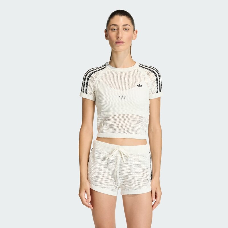 Adidas TRIČKO KNITTED CROCHET CALI TEE