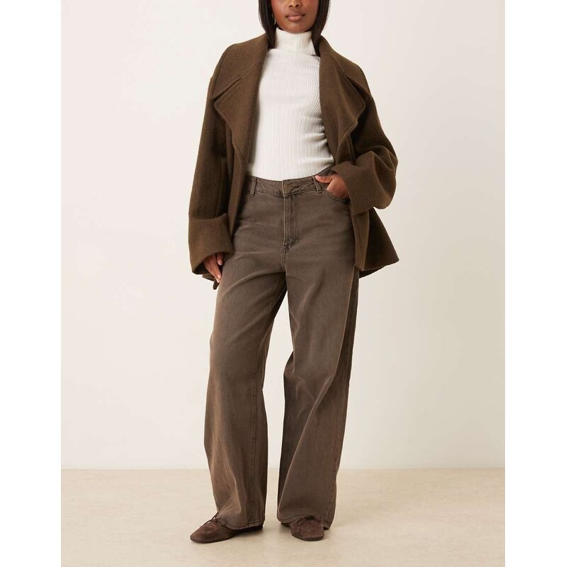 JJXX Kyoto baggy jeans in dark brown