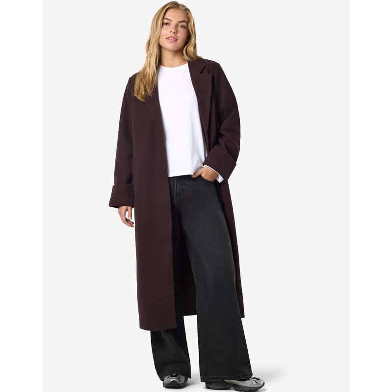 Noisy May Coat in chocolate plum-Brown 115520795