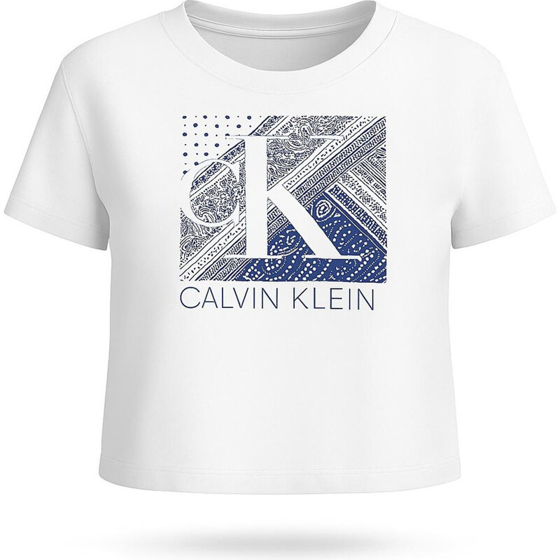 Calvin Klein dámské tričko Crop Top Iconic bílé VELIKOST M 108018141