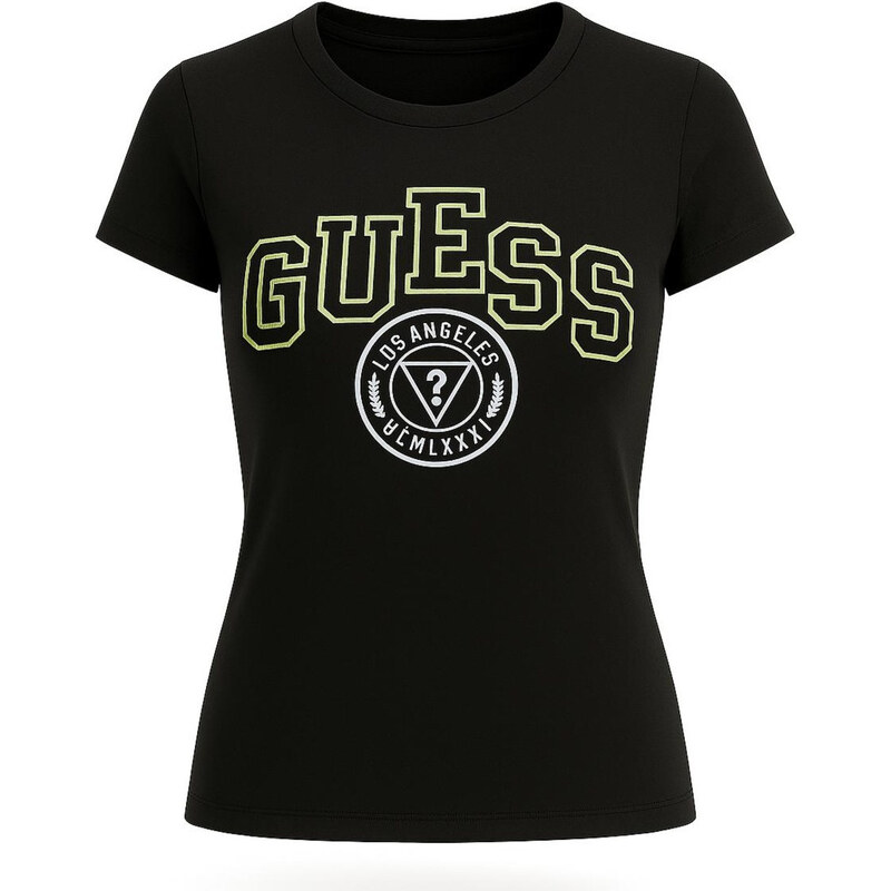 Guess dámské tričko Claire Logo tee černé VELIKOST S