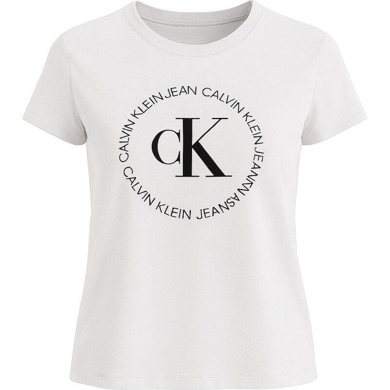 Calvin Klein dámské tričko Iconic Logo bílé white soft cotton