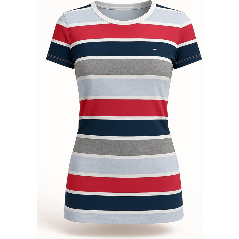 Tommy Hilfiger klasické dámské tričko pruhované 979-600 VELIKOST S 73621446