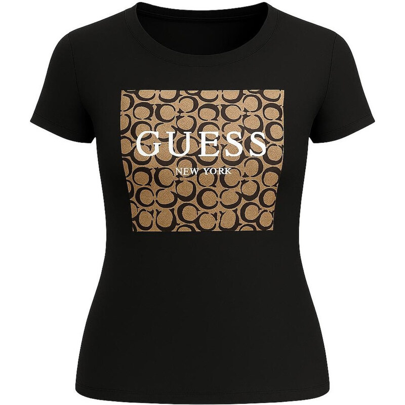 Guess dámské tričko Olrey Tee černé VELIKOST M