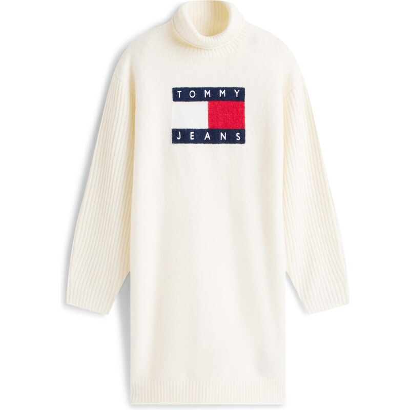Tommy Jeans Úpletové šaty námořnická modř / červená / černá /