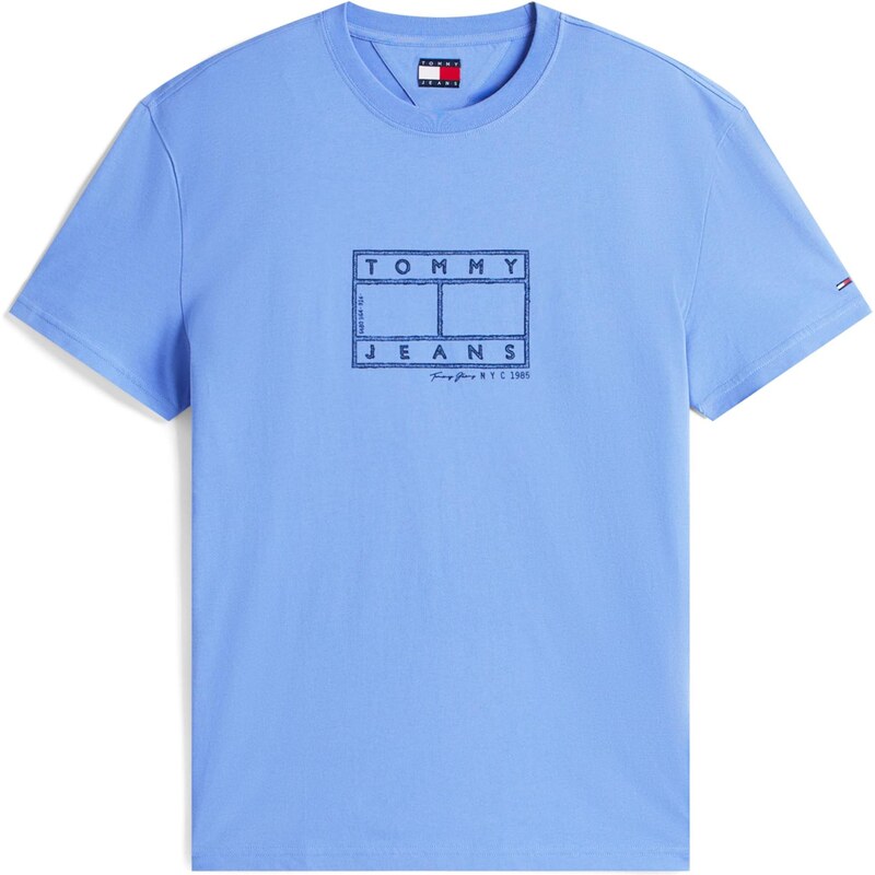 Tommy Jeans Tričko námořnická modř / světlemodrá