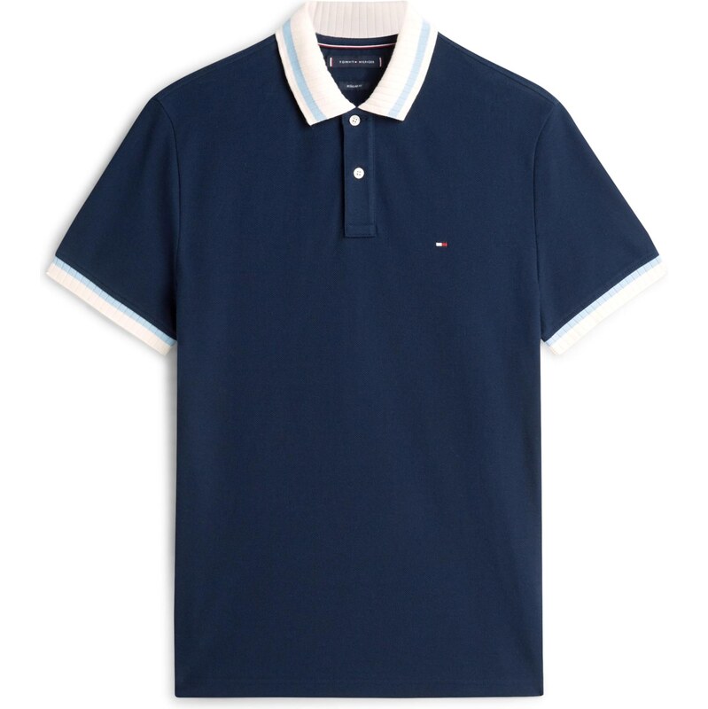 TOMMY HILFIGER Tričko modrá / světlemodrá / bílá