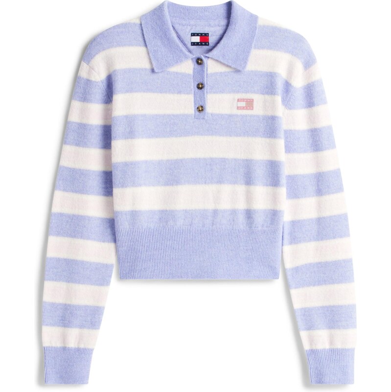 Tommy Jeans Svetr lenvandulová / bílá