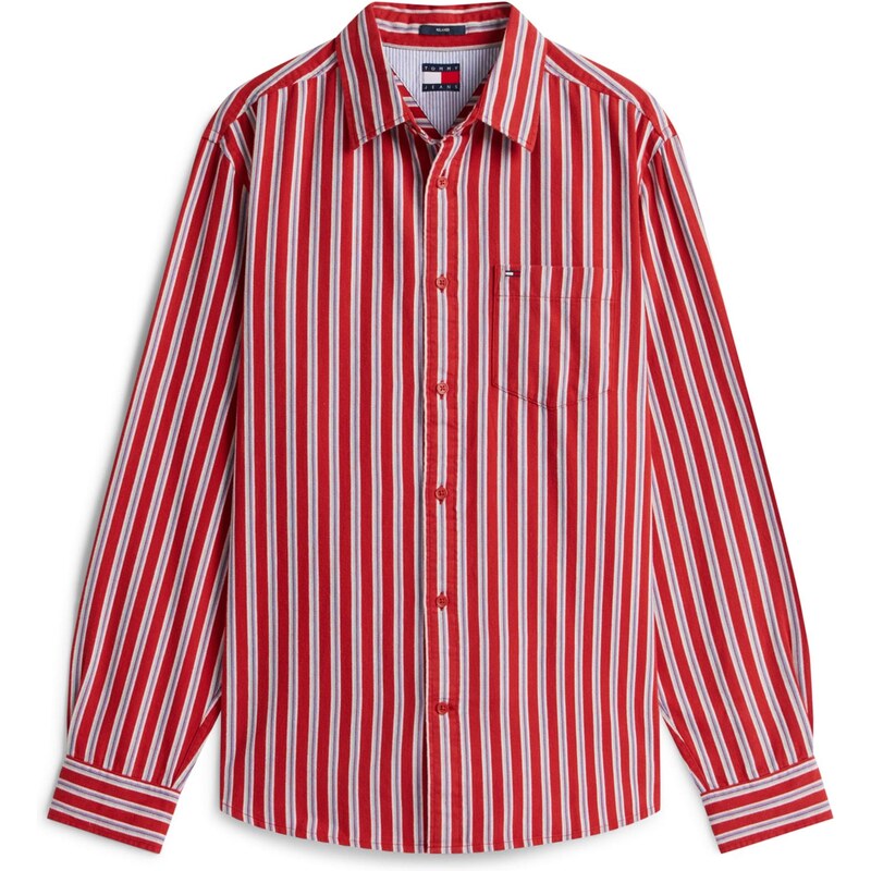 Tommy Jeans Košile světlemodrá / červená / bílá