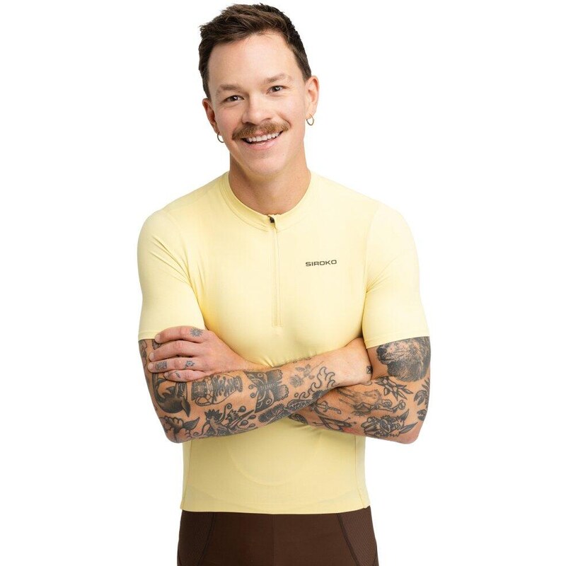 SIROKO Pánský gravelový cyklistický dres s krátkým zipem GM5 110508735