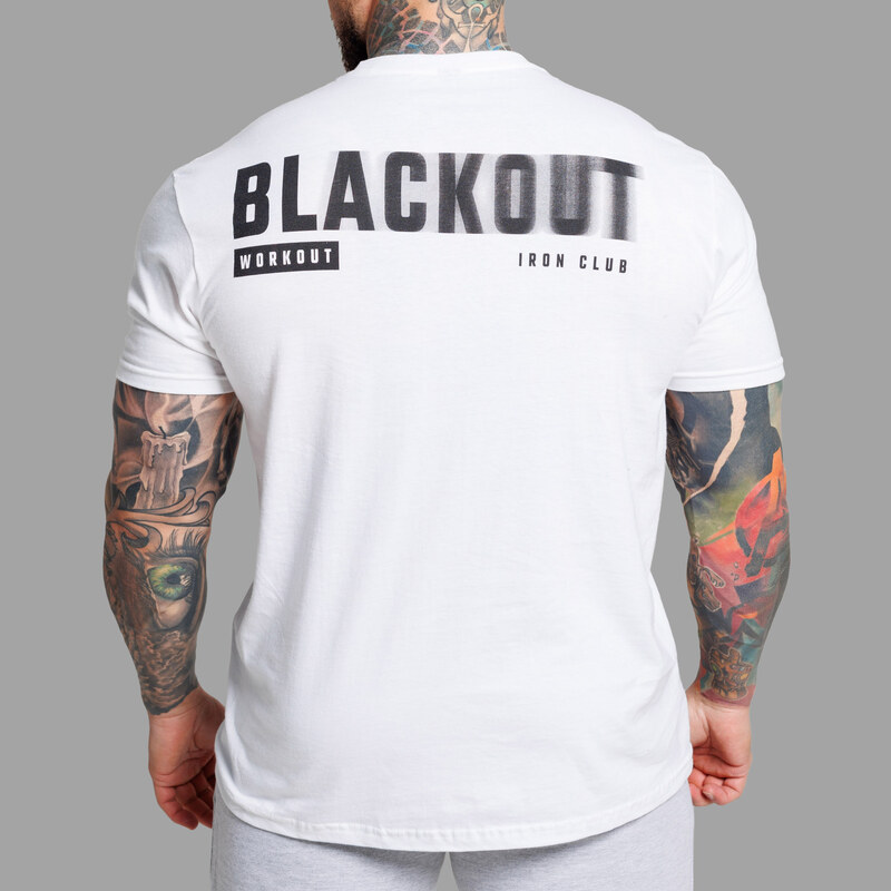 Pánské tričko Iron Aesthetics Blackout, bílé