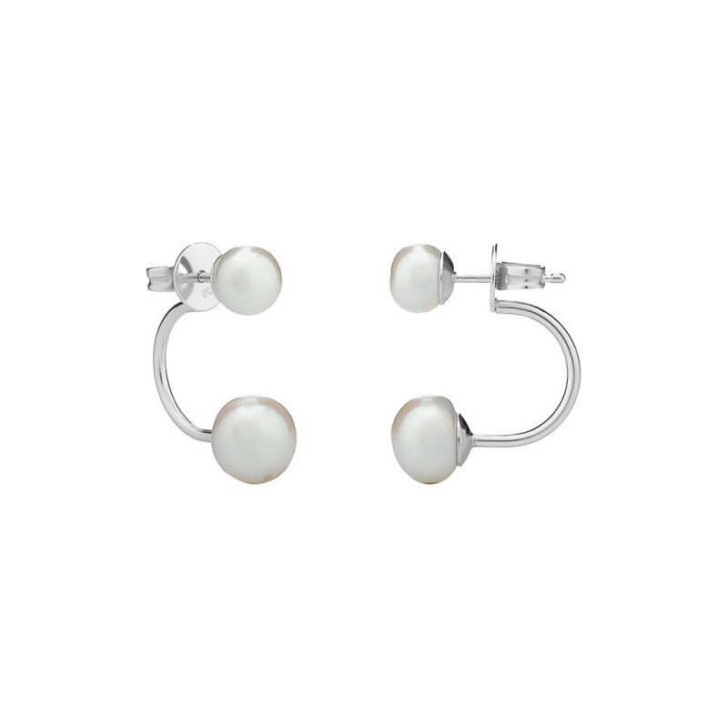 Buka Jewelry Perlové náušnice Double Studs