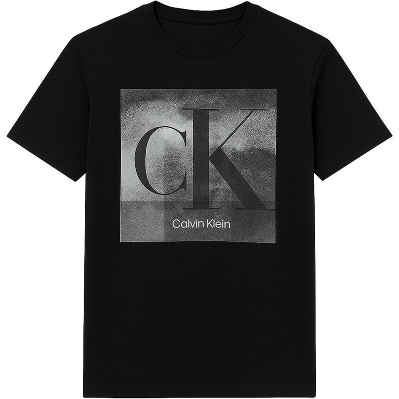 Calvin Klein Pánské Tričko Graphics Logo Signature blk VELIKOST
