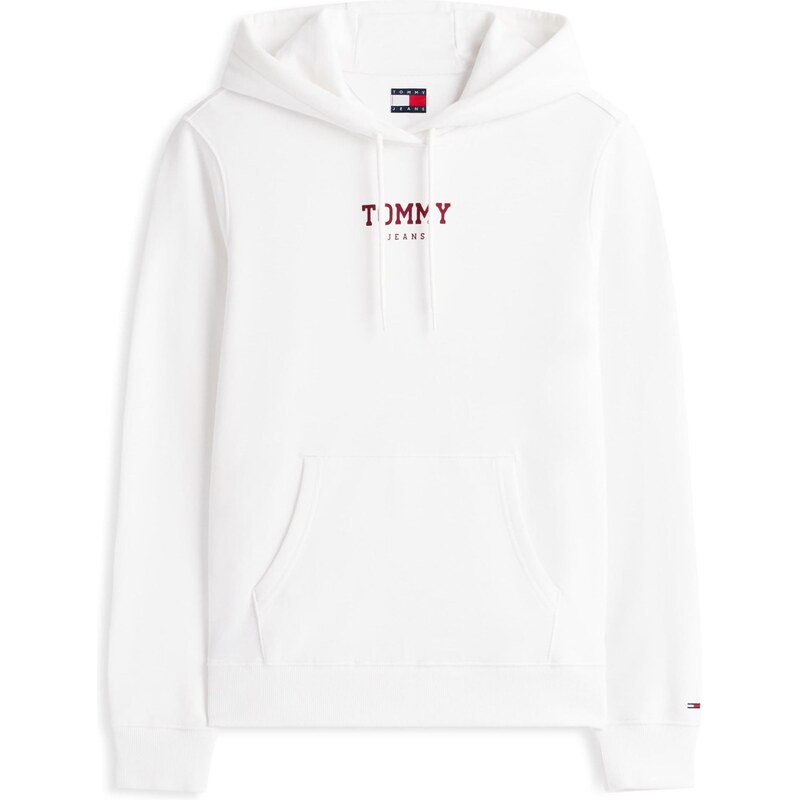 Tommy Jeans Mikina 'ESS' červená / bílá